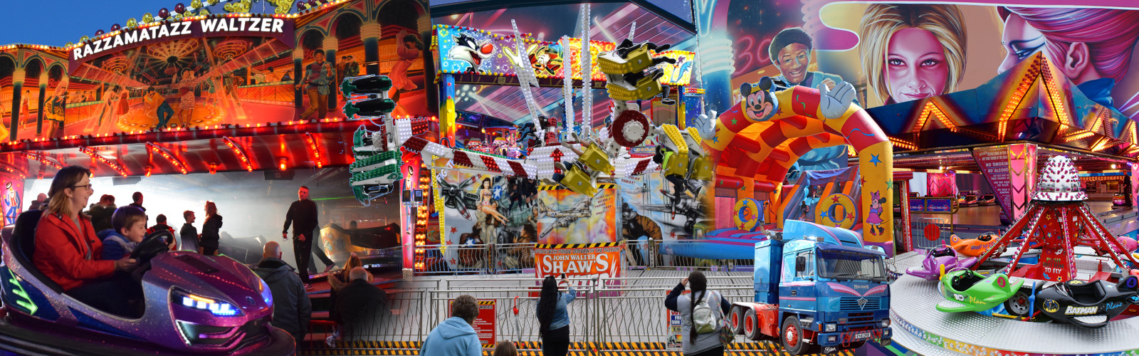 Image of J.W.Shaw Amusements funfair rides, graphic